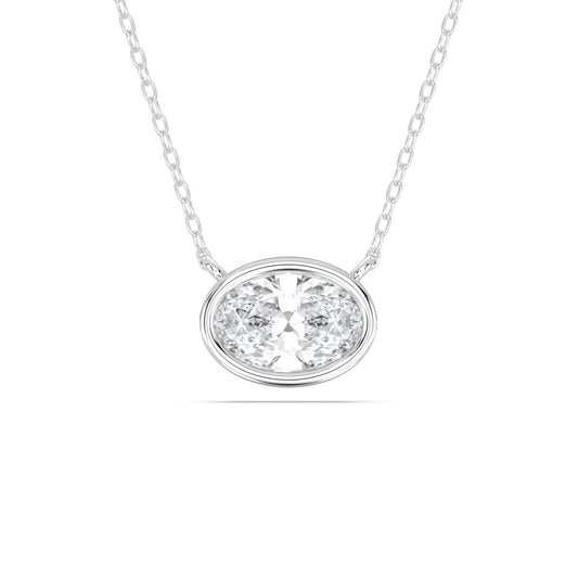 OVAL BEZEL SOLITAIRE PENDANT