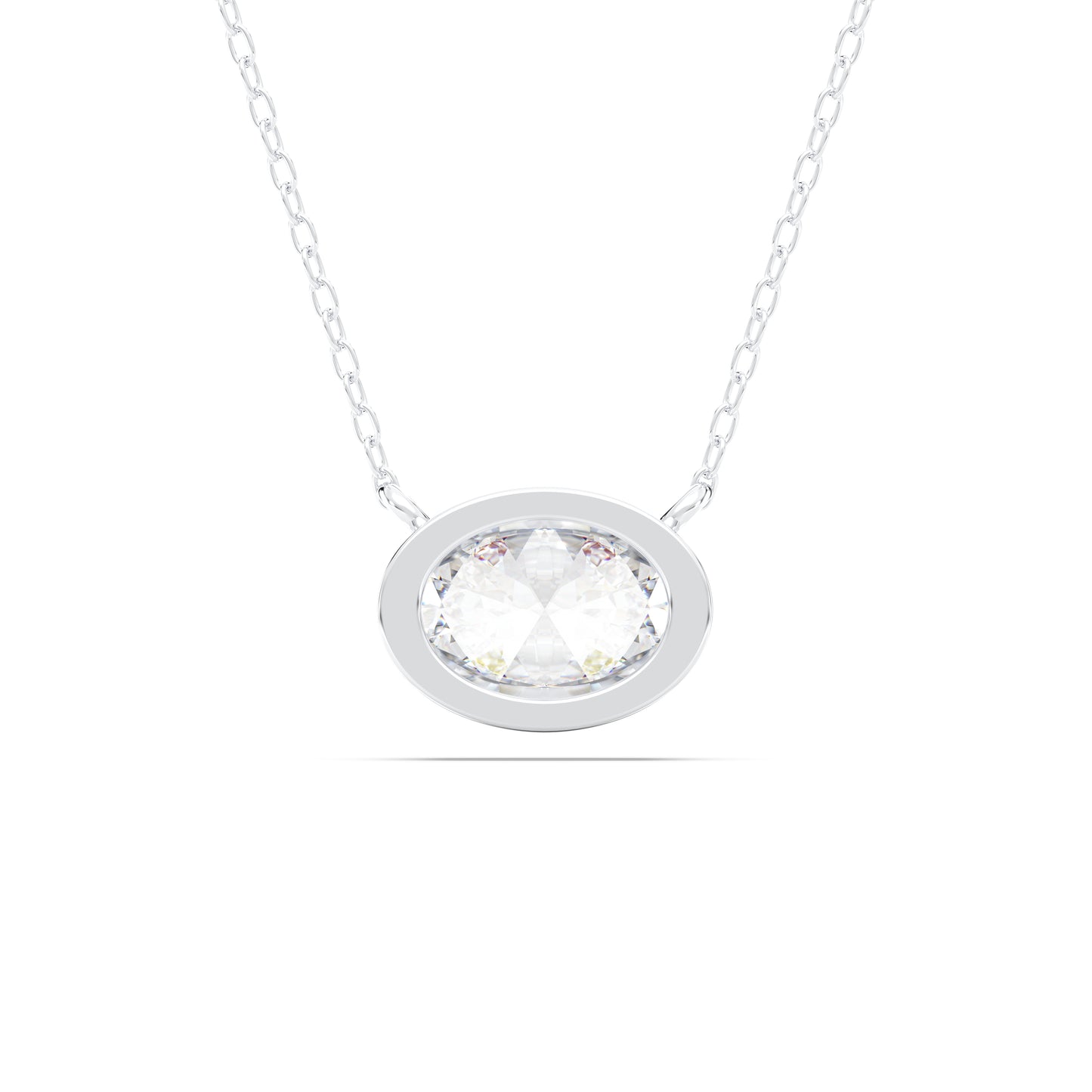 OVAL BEZEL SOLITAIRE PENDENT