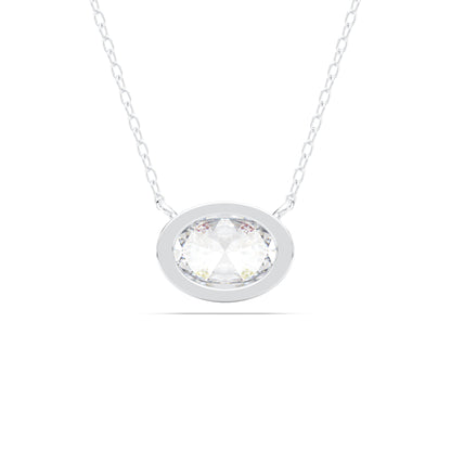 OVAL BEZEL SOLITAIRE PENDANT