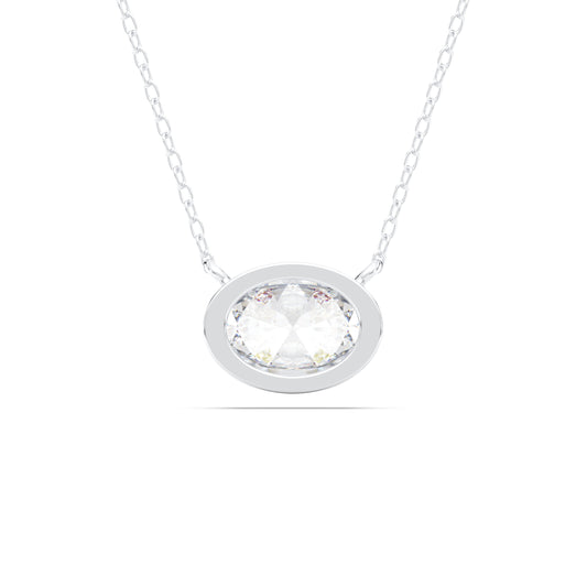 OVAL BEZEL SOLITAIRE PENDENT