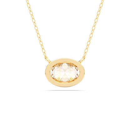 OVAL BEZEL SOLITAIRE PENDANT