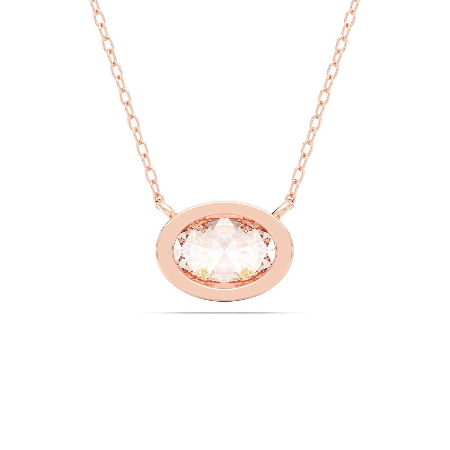 OVAL BEZEL SOLITAIRE PENDENT