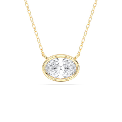 OVAL BEZEL SOLITAIRE PENDANT