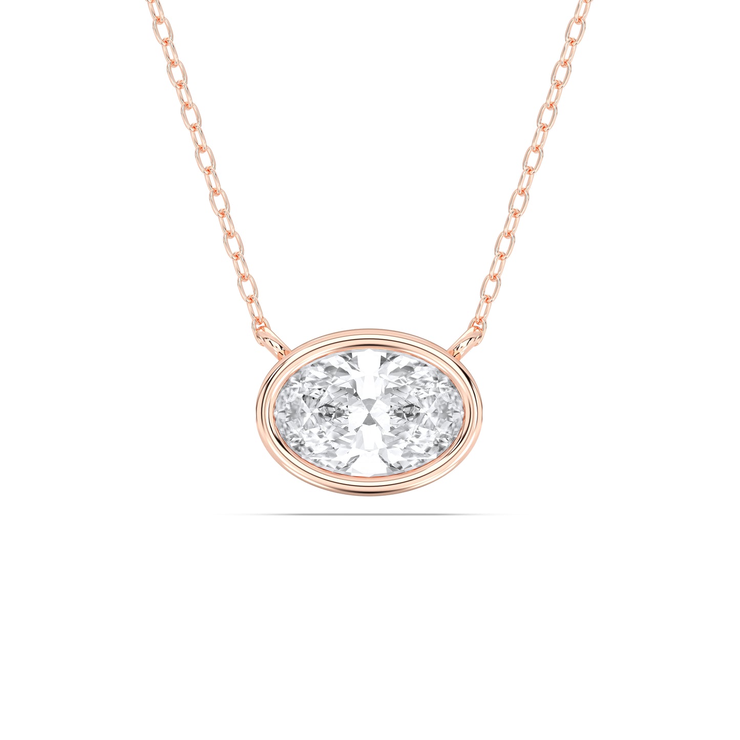 OVAL BEZEL SOLITAIRE PENDENT