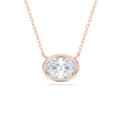 OVAL BEZEL SOLITAIRE PENDANT