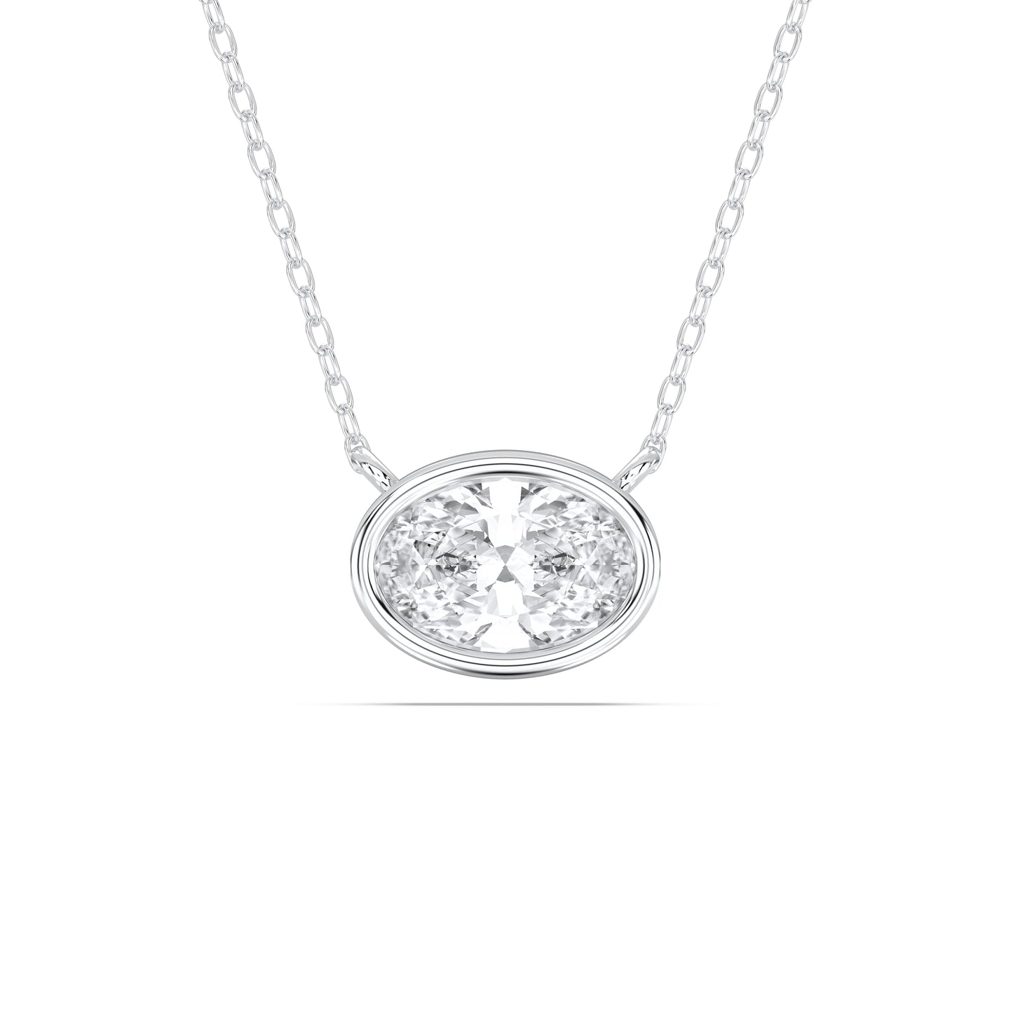 OVAL BEZEL SOLITAIRE PENDENT