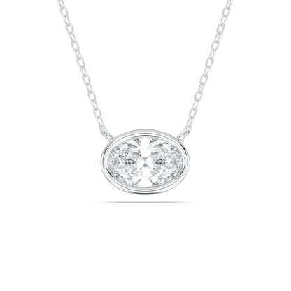OVAL BEZEL SOLITAIRE PENDANT