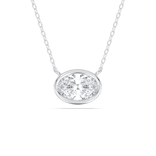 OVAL BEZEL SOLITAIRE PENDANT