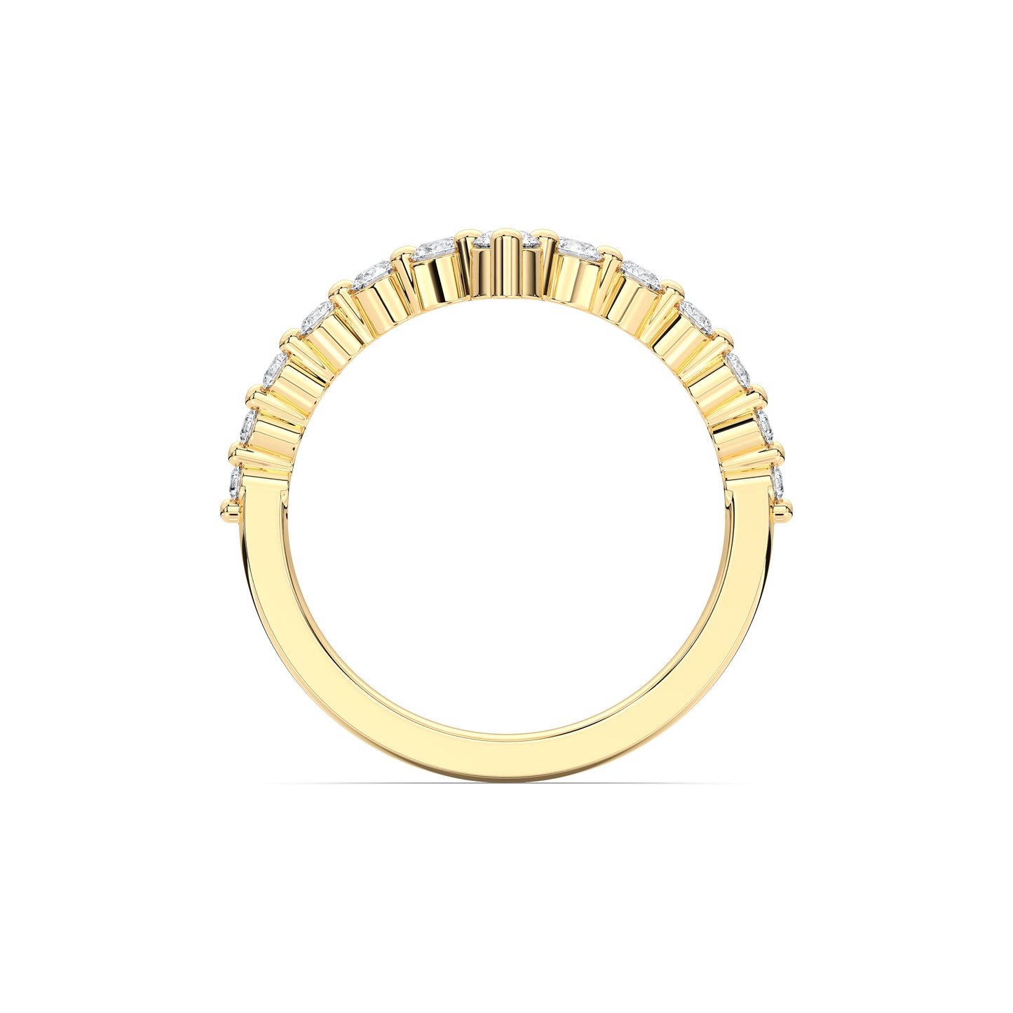 ROUND V SHAPE WEDDING BAND
