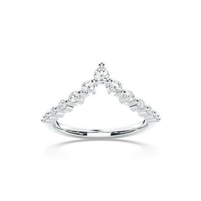 ROUND V SHAPE WEDDING BAND