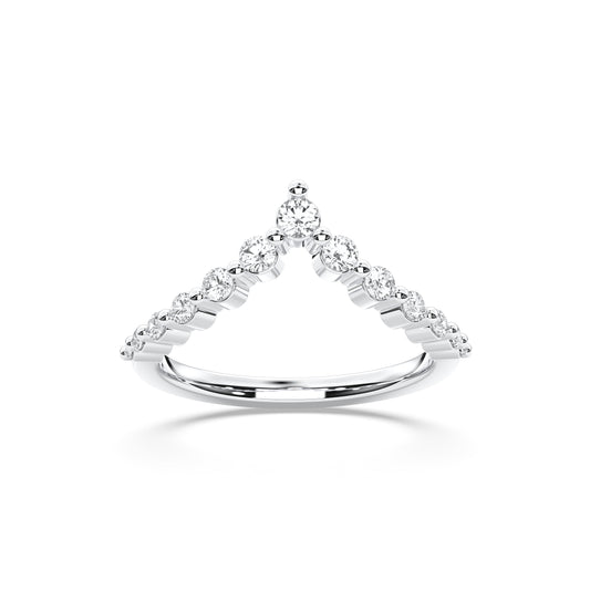 ROUND V SHAPE WEDDING BAND