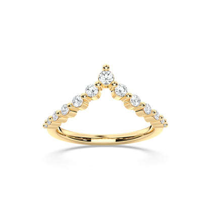 ROUND V SHAPE WEDDING BAND