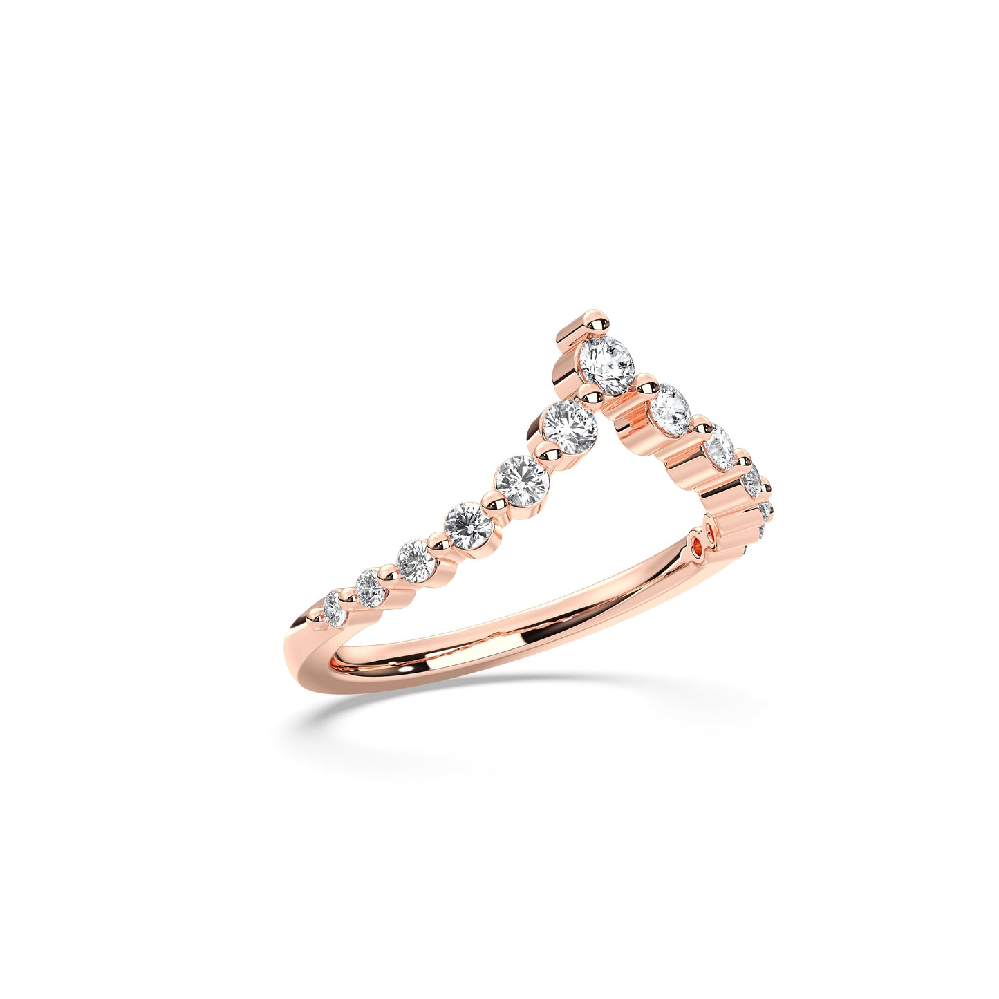 ROUND V SHAPE WEDDING BAND