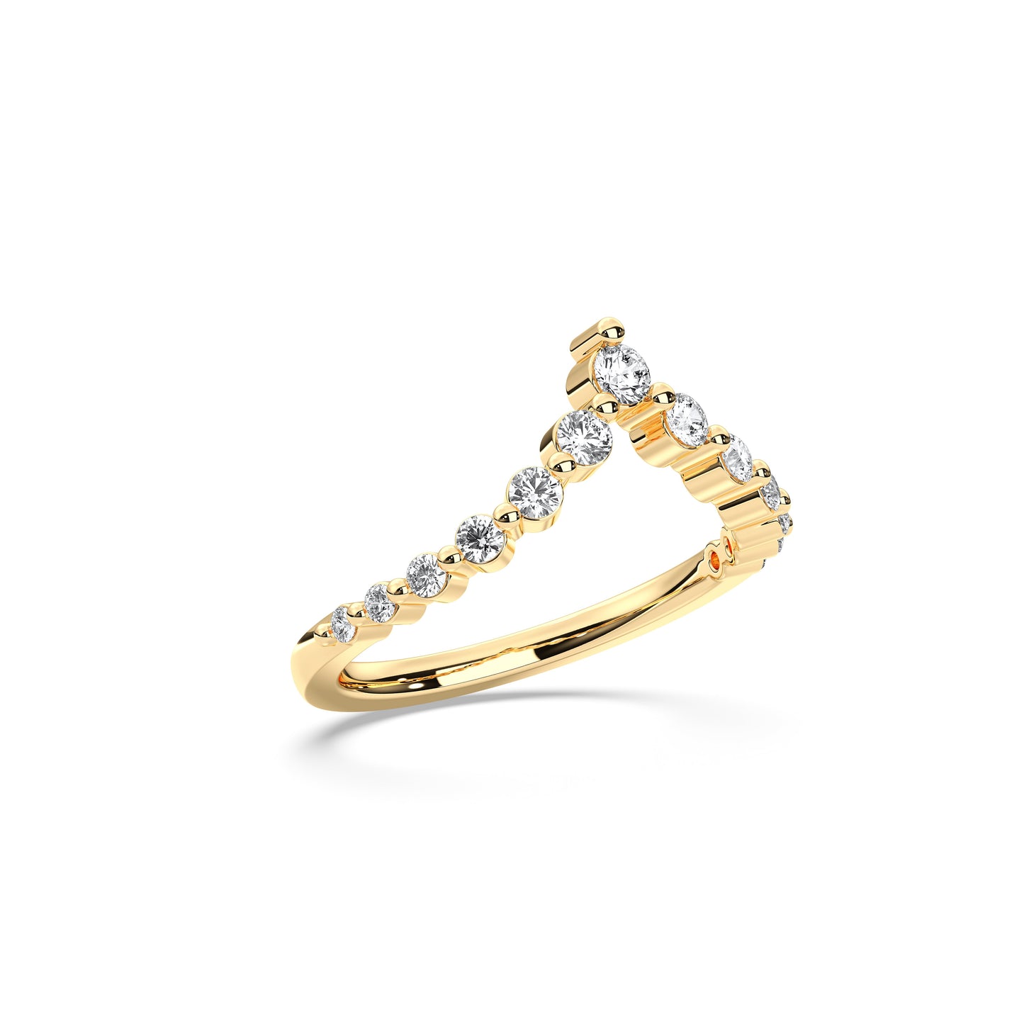 ROUND V SHAPE WEDDING BAND