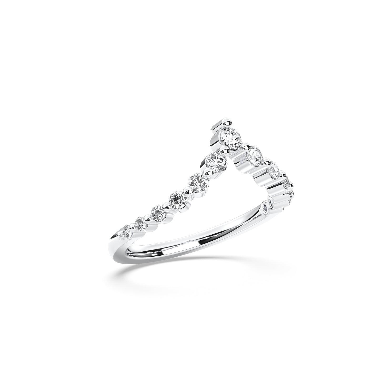 ROUND V SHAPE WEDDING BAND