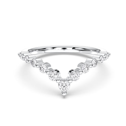 ROUND V SHAPE WEDDING BAND