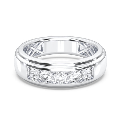 MENS 5STONE WEDDING BAND