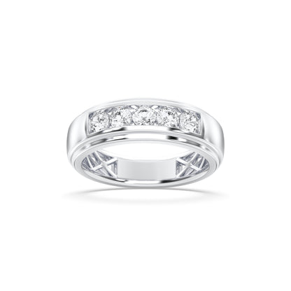 MENS 5STONE WEDDING BAND