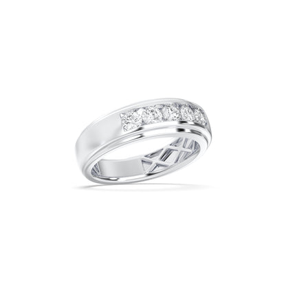MENS 5STONE WEDDING BAND