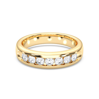MENS 7STONE WEDDING BAND