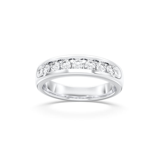 MENS 9STONE WEDDING BAND