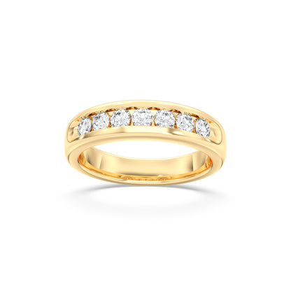 MENS 7STONE WEDDING BAND