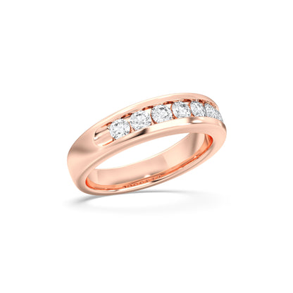 MENS 7STONE WEDDING BAND