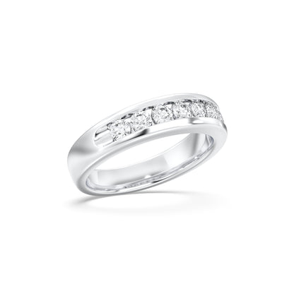 MENS 7STONE WEDDING BAND