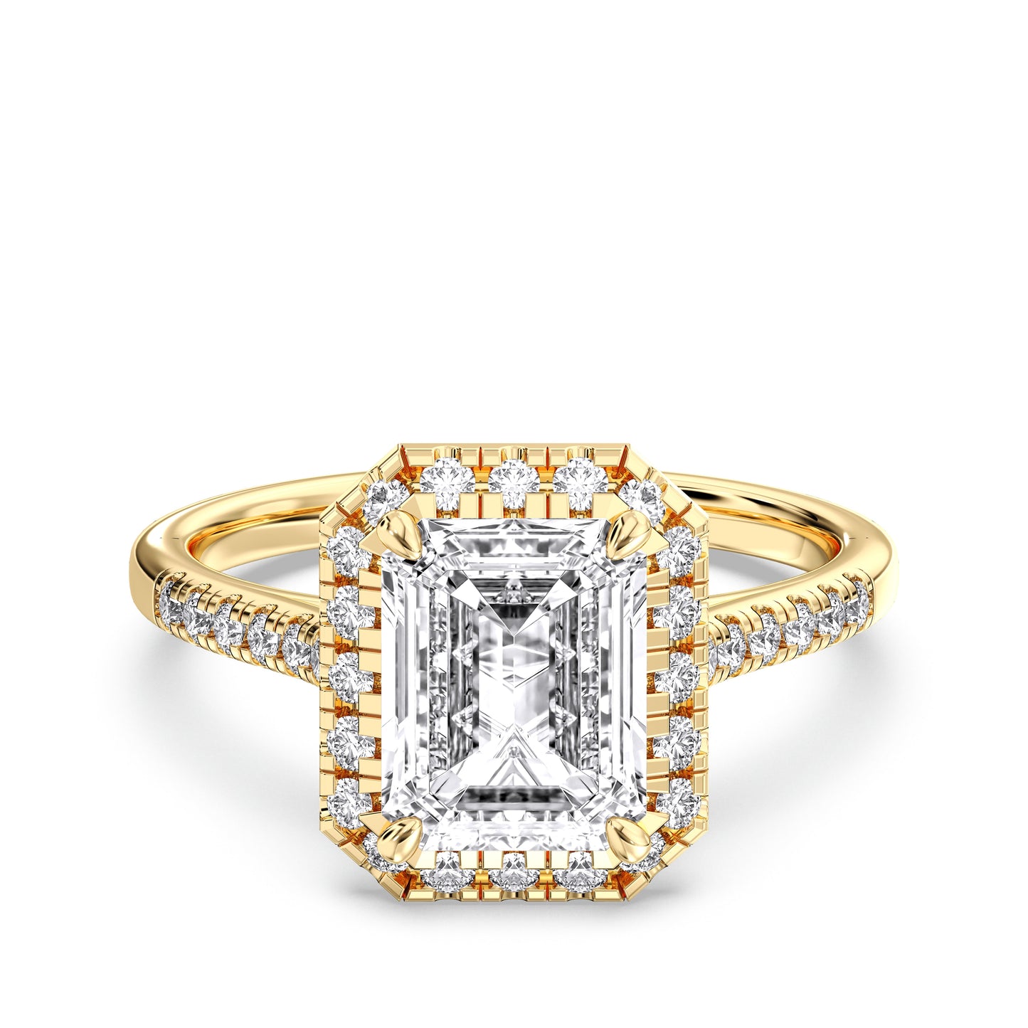 EMERALD  FLUSH SET HALO
