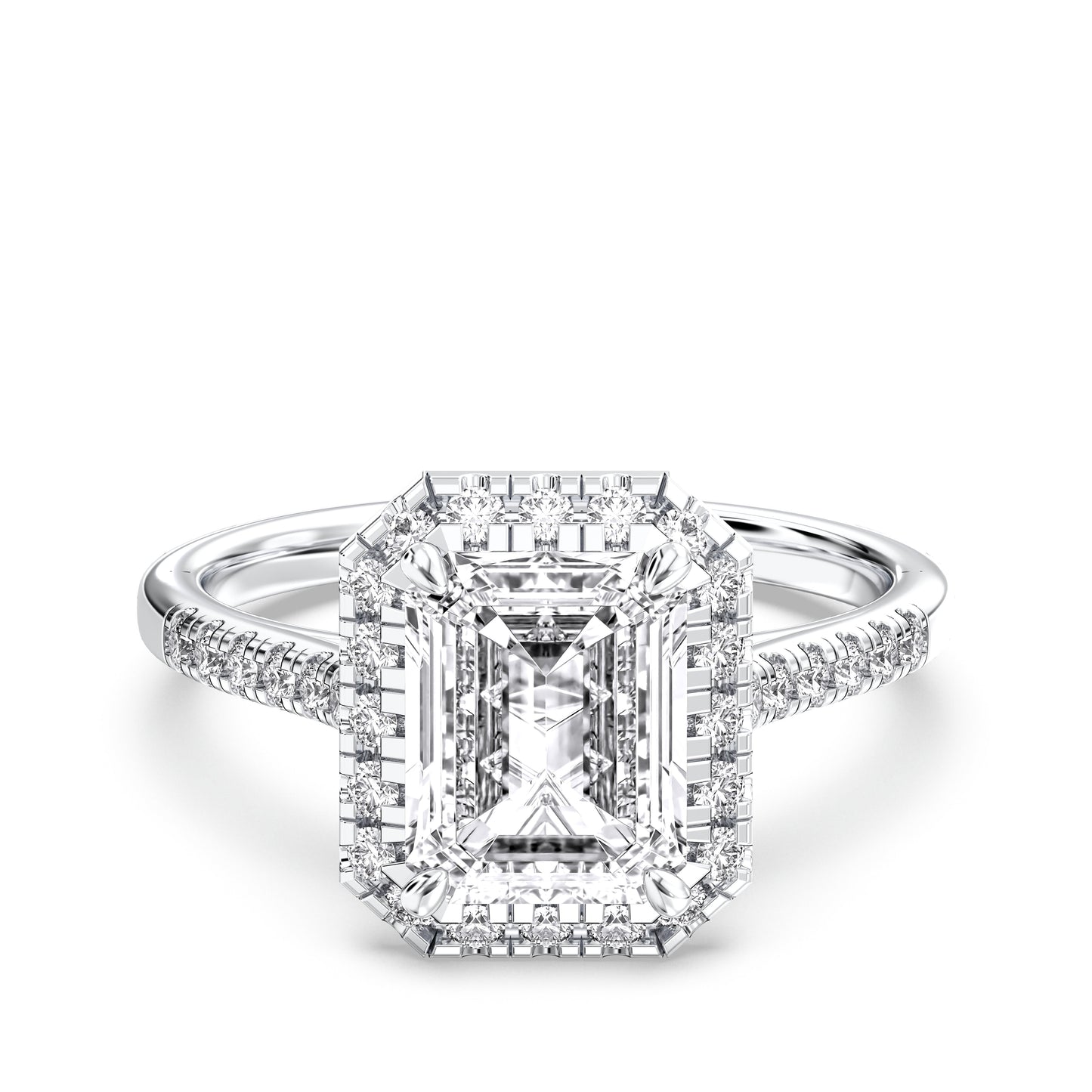 EMERALD  FLUSH SET HALO