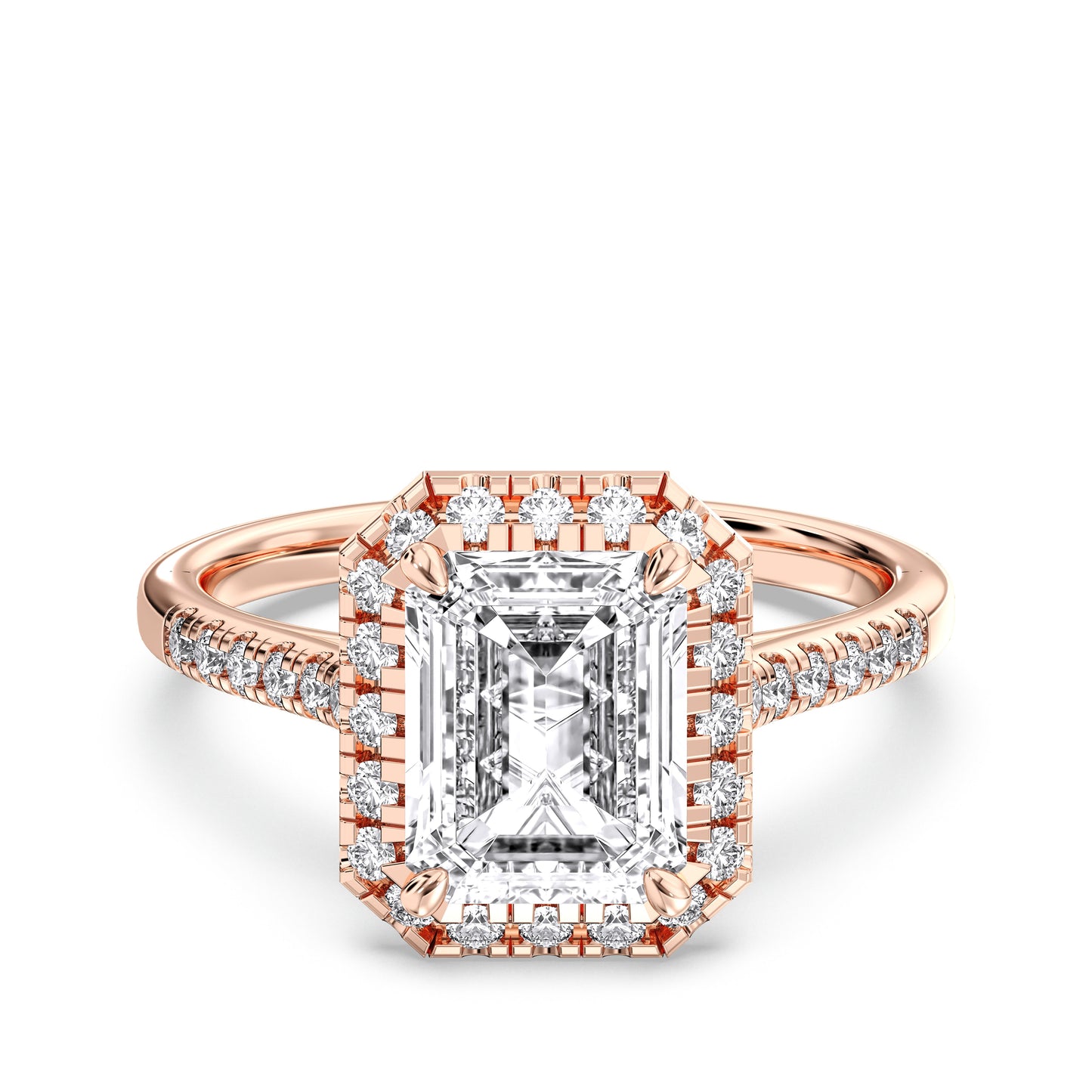 EMERALD  FLUSH SET HALO