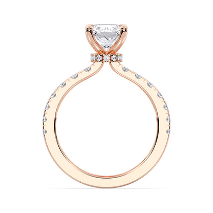 EL.CUSHION HIDDEN HALO (COLLAR)  WITH SIDE STONE