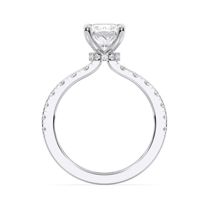 EL.CUSHION HIDDEN HALO (COLLAR)  WITH SIDE STONE