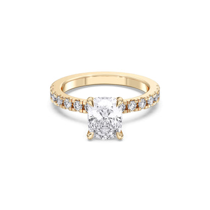 EL.CUSHION HIDDEN HALO (COLLAR)  WITH SIDE STONE