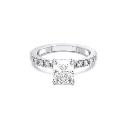 EL.CUSHION HIDDEN HALO (COLLAR)  WITH SIDE STONE