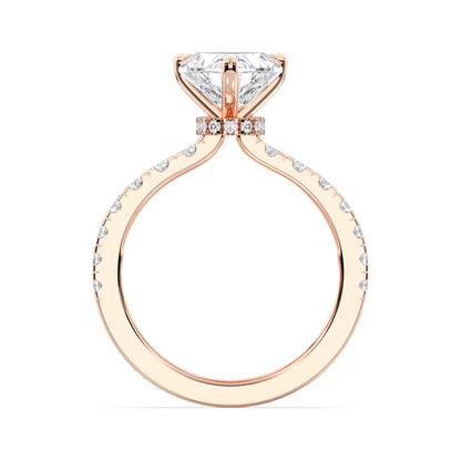 HEART HIDDEN HALO (COLLAR) WITH SIDE STONE