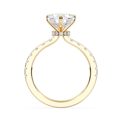 HEART HIDDEN HALO (COLLAR) WITH SIDE STONE