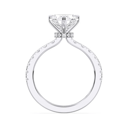 HEART HIDDEN HALO (COLLAR) WITH SIDE STONE