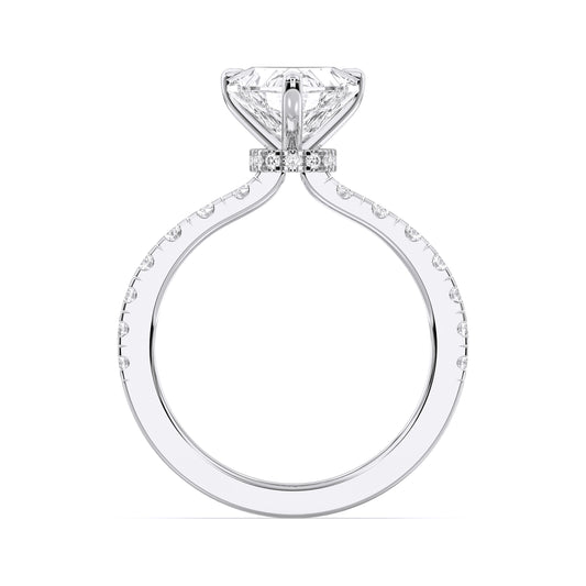 HEART HIDDEN HALO (COLLAR) WITH SIDE STONE