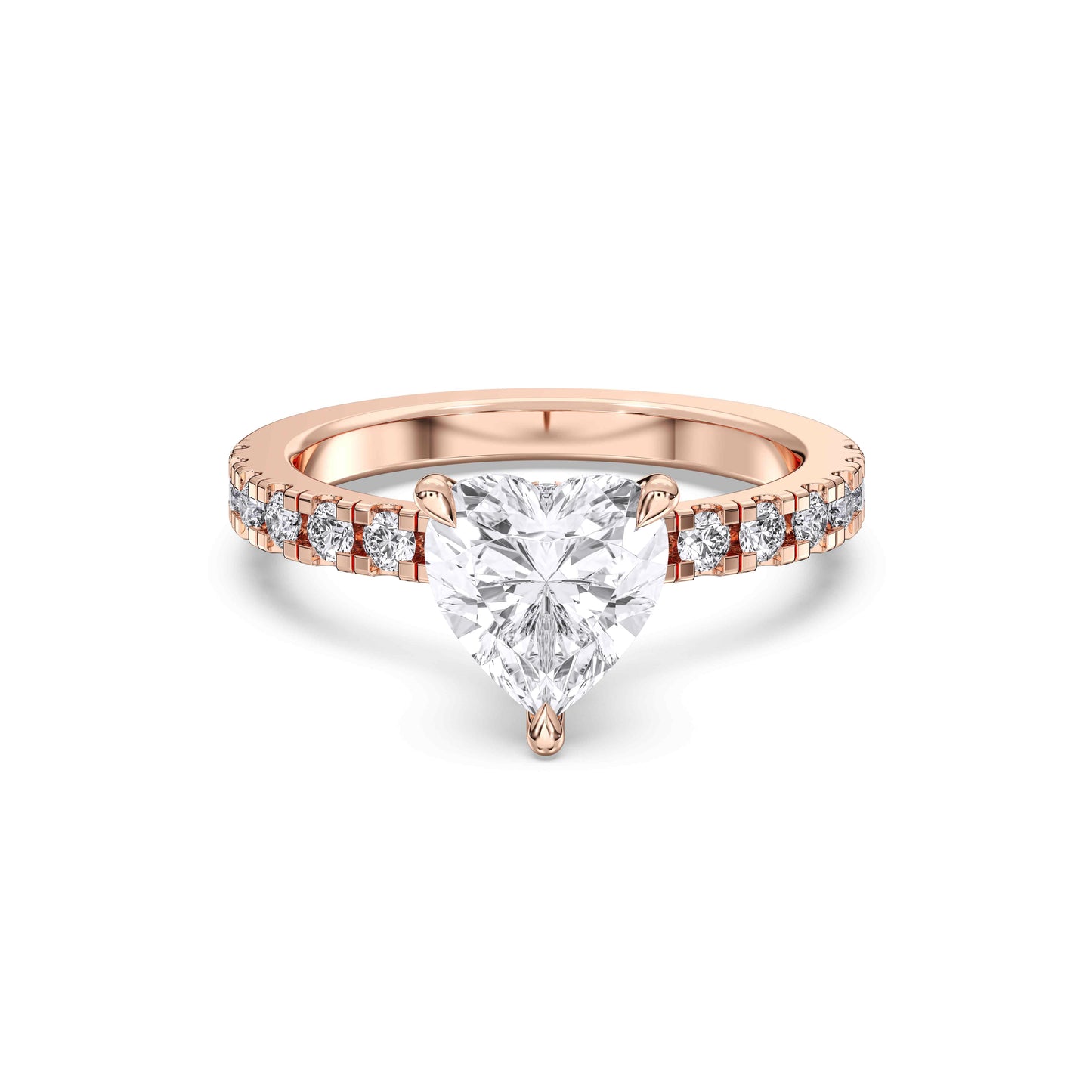 HEART HIDDEN HALO (COLLAR) WITH SIDE STONE