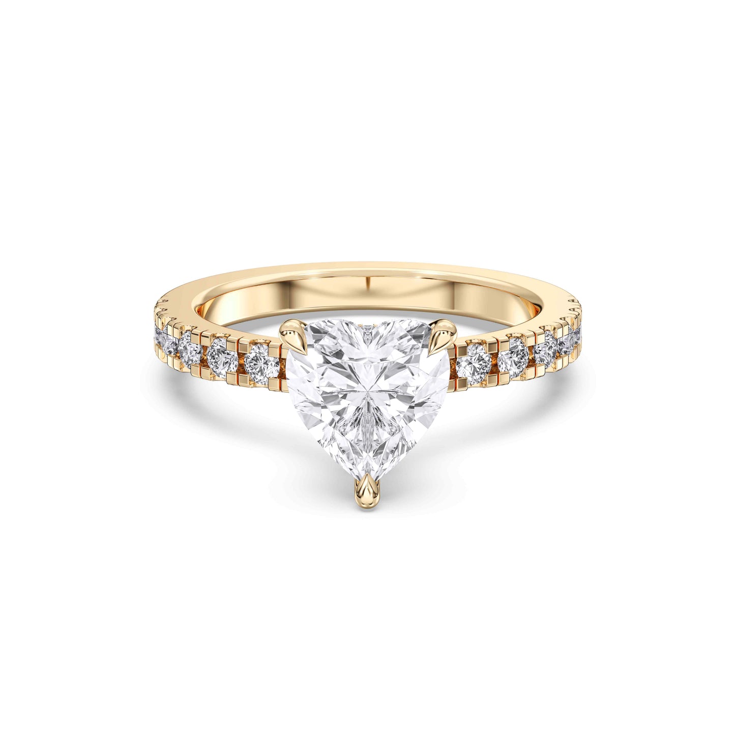 HEART HIDDEN HALO (COLLAR) WITH SIDE STONE