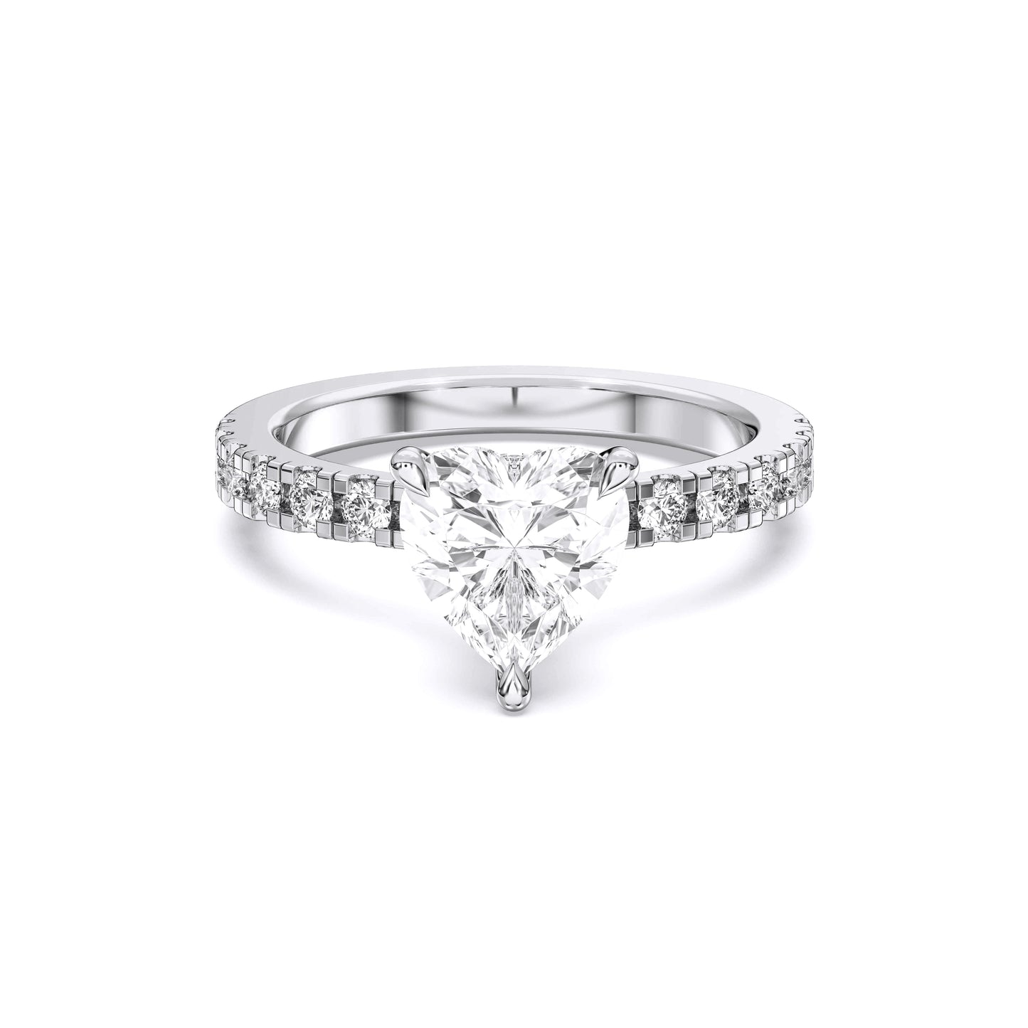 HEART HIDDEN HALO (COLLAR) WITH SIDE STONE