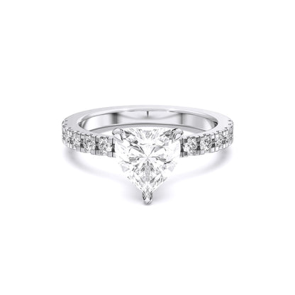 HEART HIDDEN HALO (COLLAR) WITH SIDE STONE