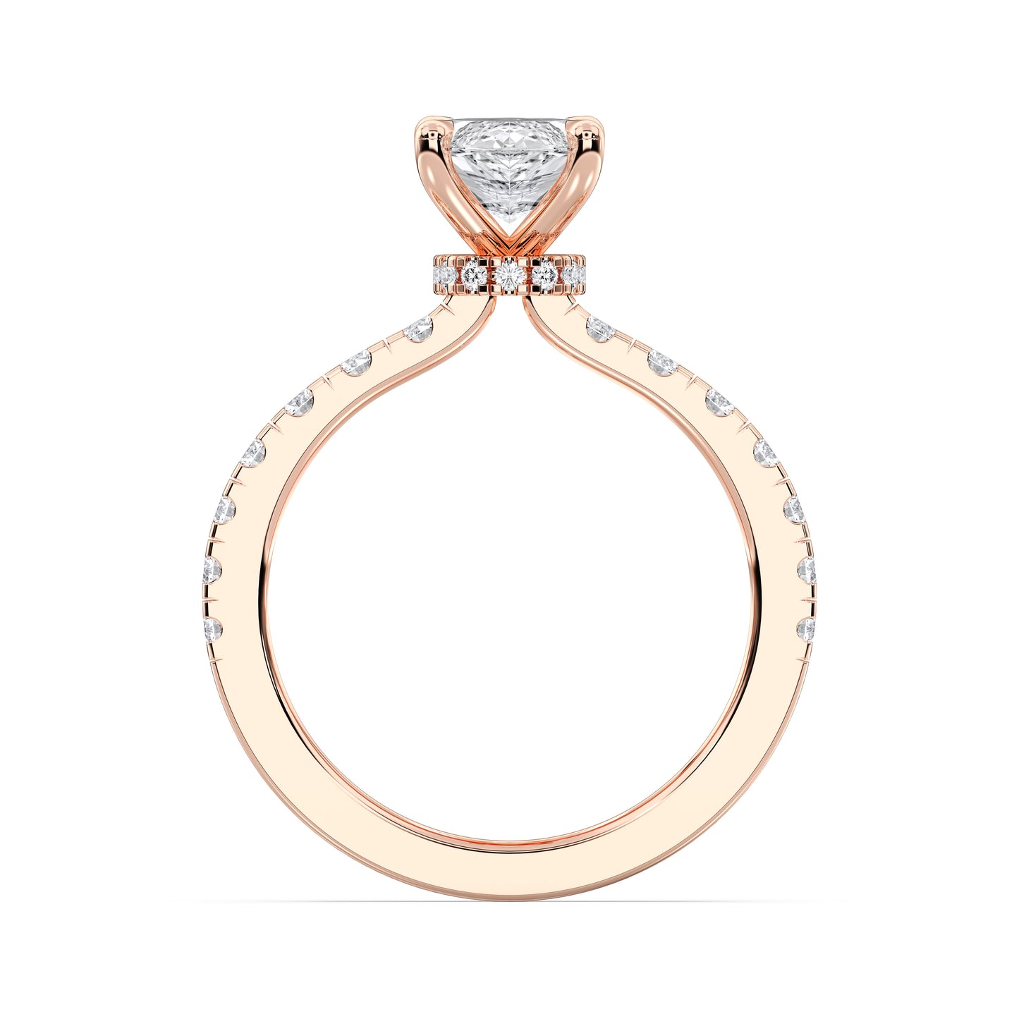 MARQUISE HIDDEN HALO (COLLAR) WITH SIDE STONE