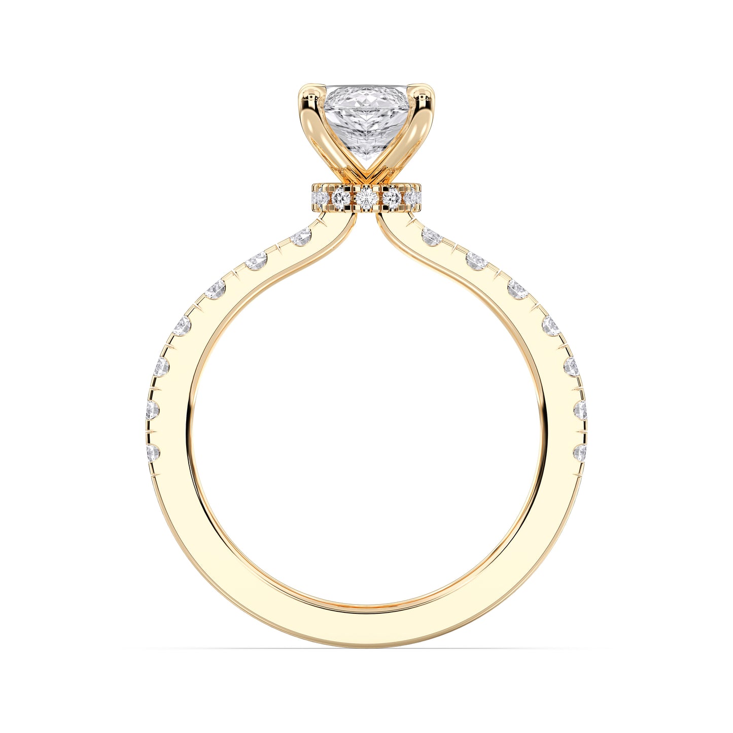 MARQUISE HIDDEN HALO (COLLAR) WITH SIDE STONE