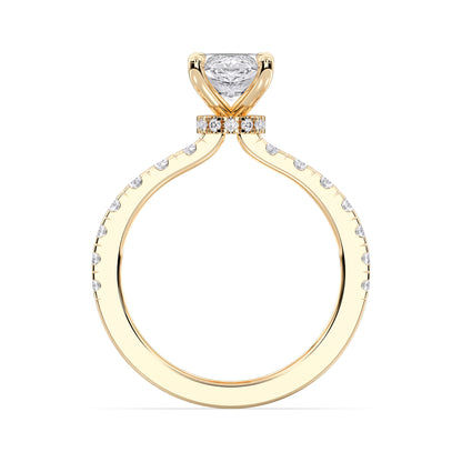 MARQUISE HIDDEN HALO (COLLAR) WITH SIDE STONE