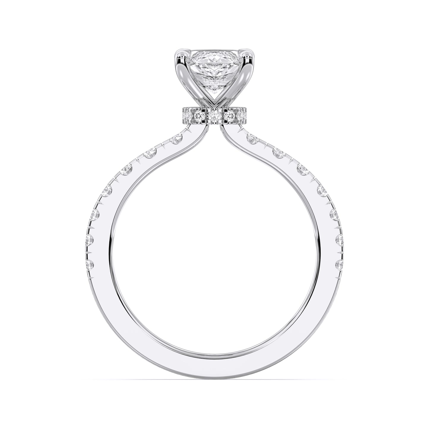 MARQUISE HIDDEN HALO (COLLAR) WITH SIDE STONE