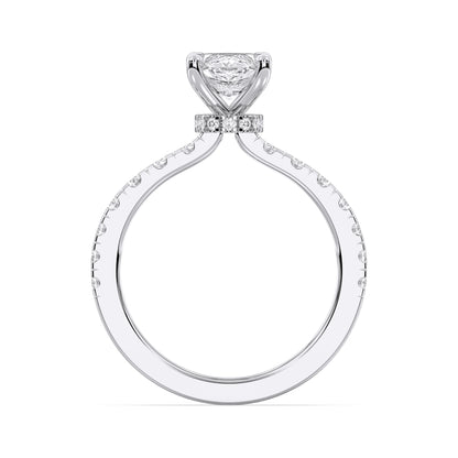MARQUISE HIDDEN HALO (COLLAR) WITH SIDE STONE