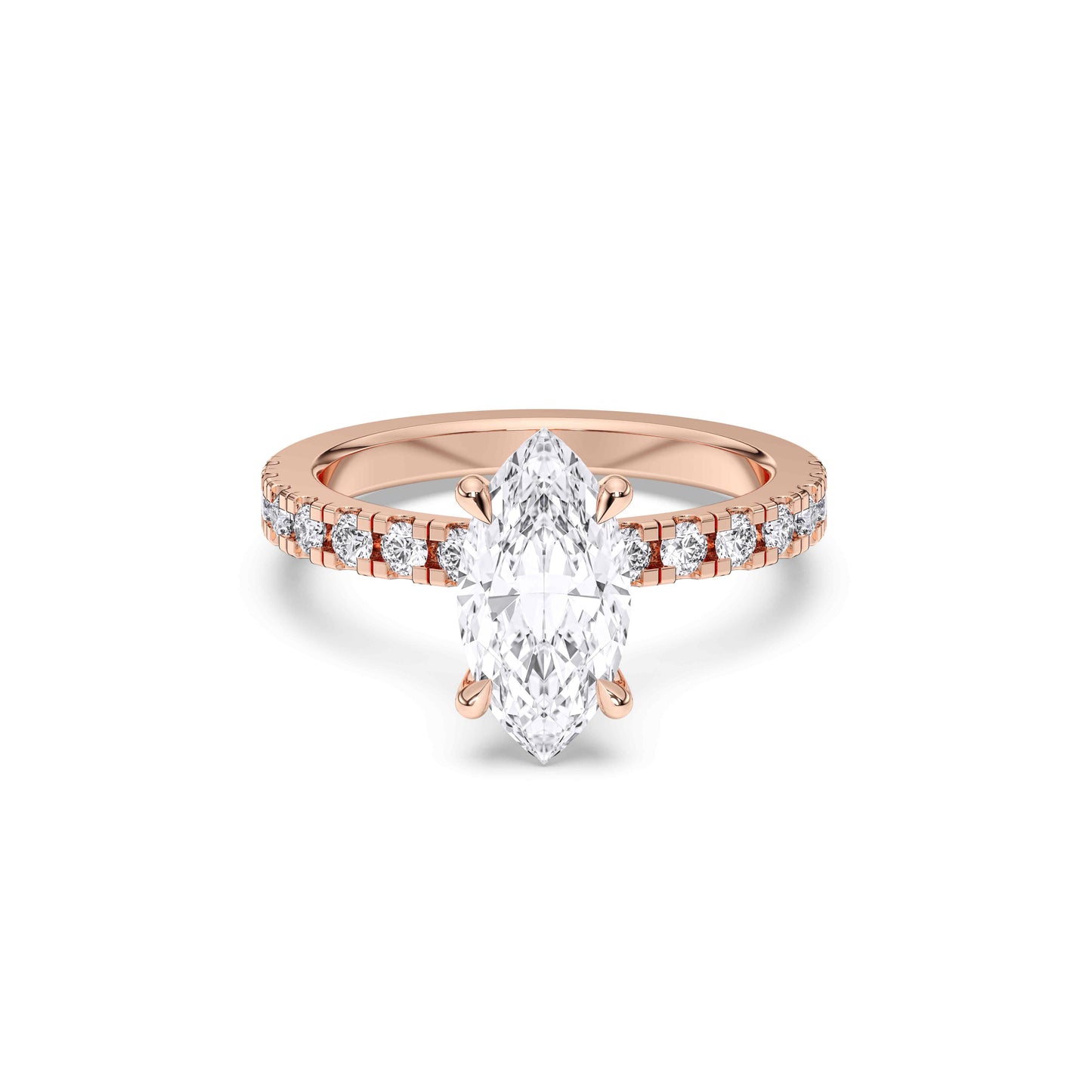 MARQUISE HIDDEN HALO (COLLAR) WITH SIDE STONE