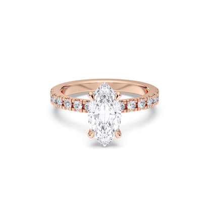 MARQUISE HIDDEN HALO (COLLAR) WITH SIDE STONE